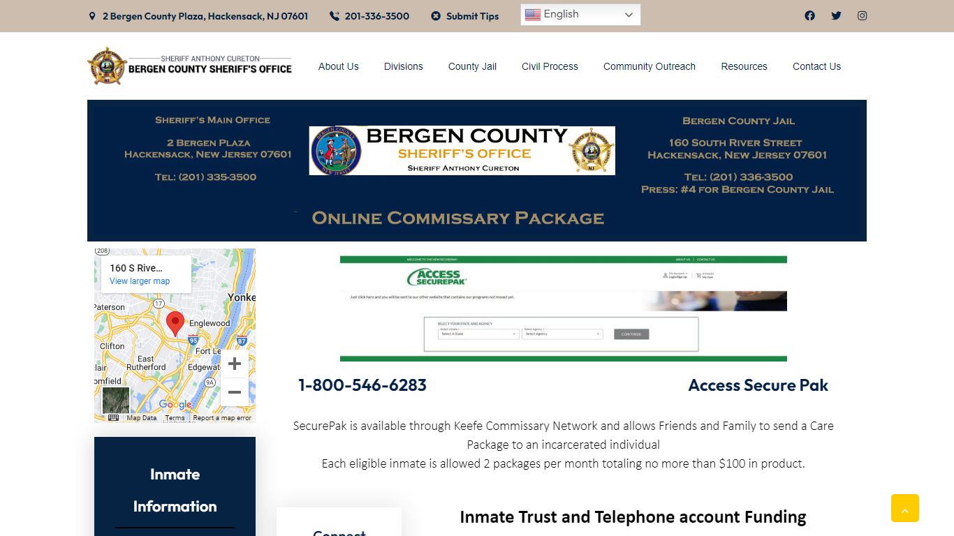 Inmate Commissary – Bergen County Sheriff